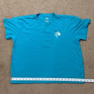 The North Face Teal Floral Design T Shirt